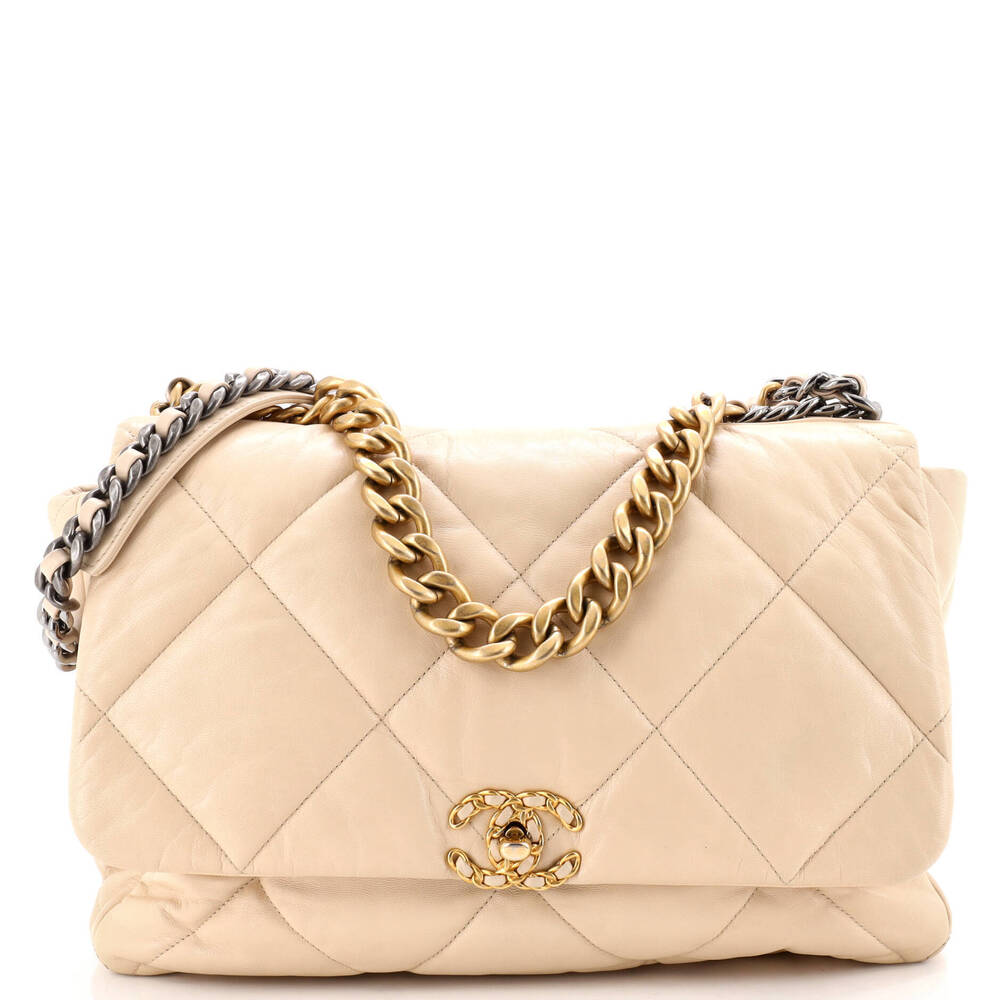 Chanel Maxi 19 Flap Bag Quilted Leather